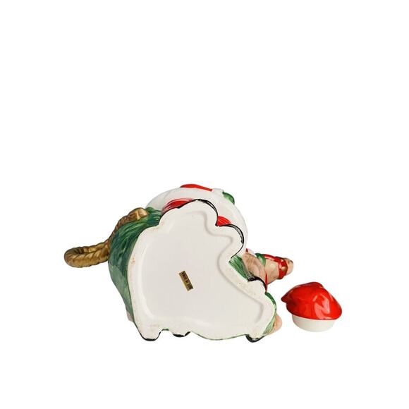 Vintage Teapot Santa Clause Reindeer Christmas Holiday Tea Beverage Dispenser - Picture 16 of 16